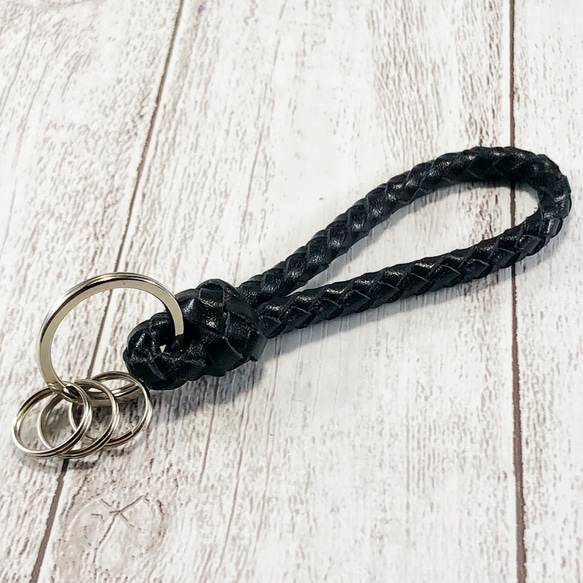 本革ヌメ 編み込み ストラップ キューブ ブラックおしゃれ 日本製