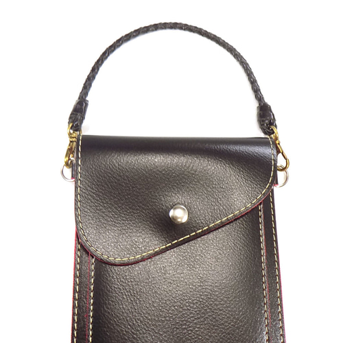 本革 ヌメ 編み込み レザーハンドストラップ キャメル キューティ