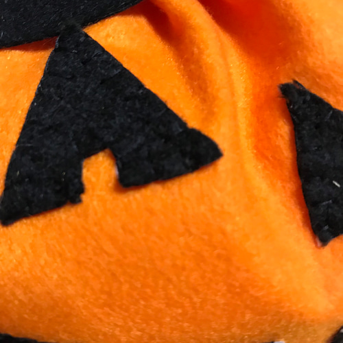 ハンドメイド 犬服 ハロウィン柄ワンピース（オレンジ） サイズ