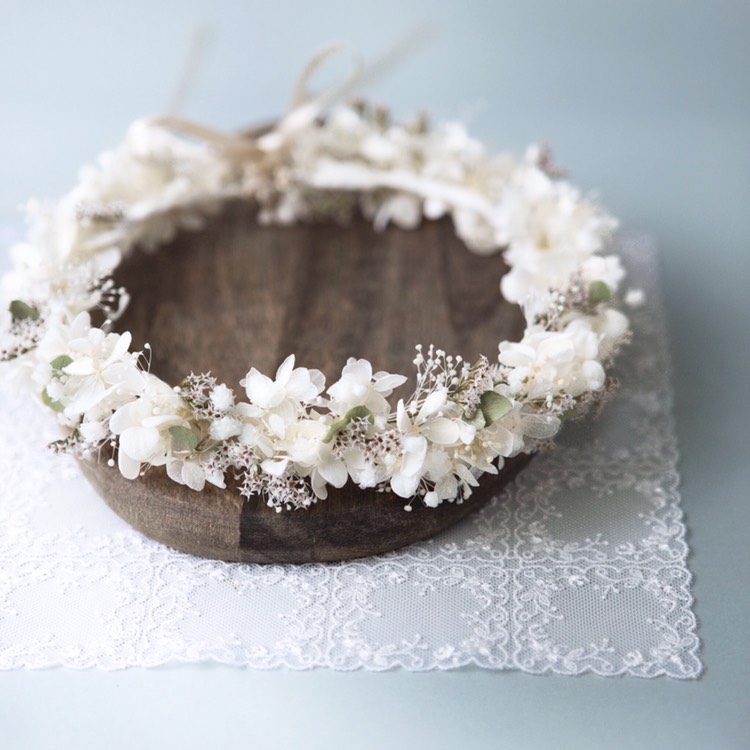 スノーホワイトとオレガノの花冠  オーダー受付