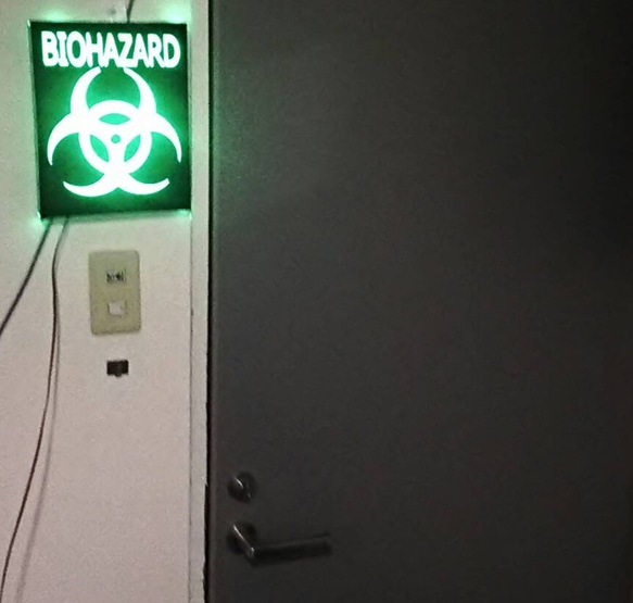 光る　電光　ハザードマーク　バイオハザード　(biohazard) 3枚目の画像