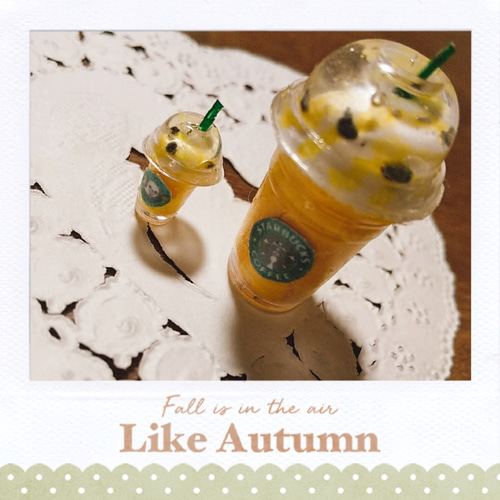 スタバ(フラペチーノ) スイーツデコ 樹脂粘土 ミニチュア フェイク