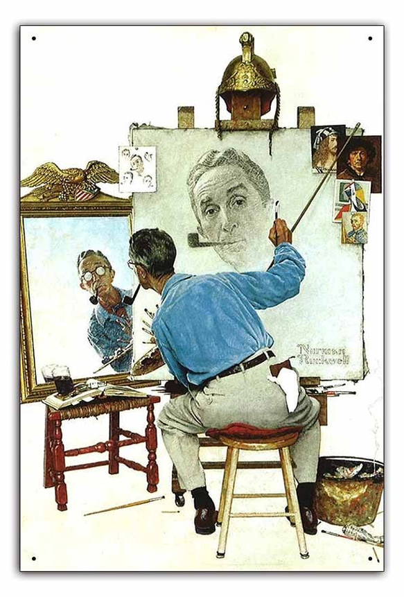 ノーマン・ロックウェル 限定版プレート K1529 010-Norman Rockwell ノーマン・ロックウェル メタルプレート ブリキ板