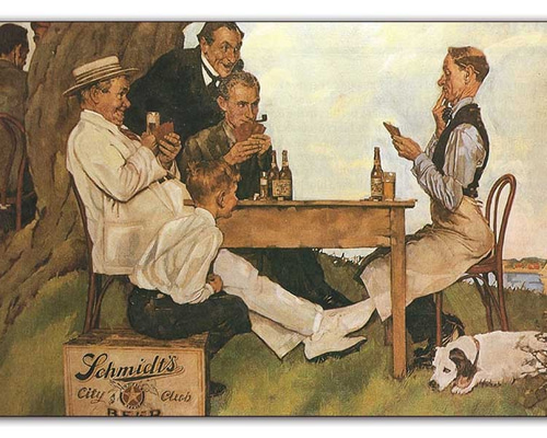 ノーマン・ロックウェル 1点物パブミラー ノーマン・ロックウェル 1点