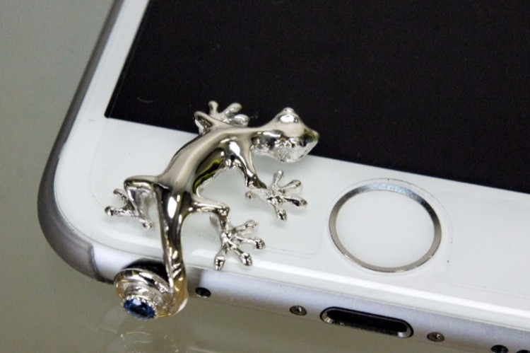 スマートフォン用 ゲッコーのイヤホンジャックアクセサリー