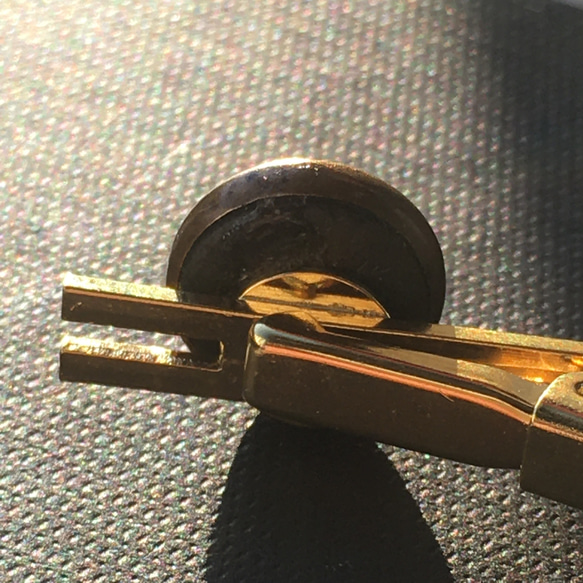 フランス　ヴィンテージ  メタルボタンのマリンネクタイピン 5枚目の画像