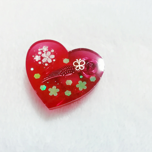 ローズ☆天使の羽～恋愛運アップ～ハート型オルゴナイト その他置物  