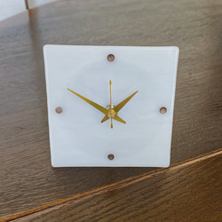 シンプル小物時計（白） 1枚目の画像