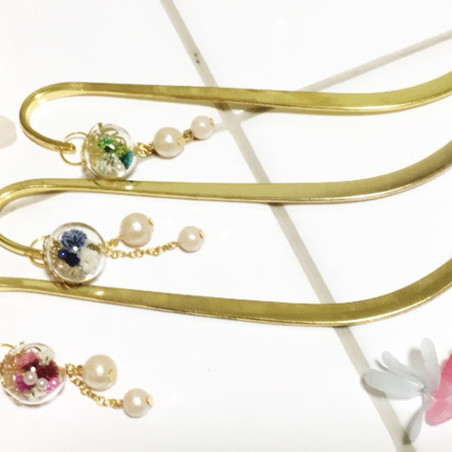 Bg.b gypsophila princessかすみ草とパールのガラスドーム