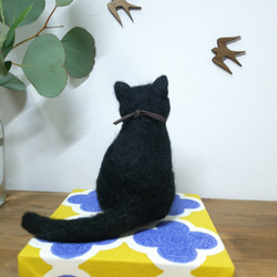 【羊毛フェルト】ハチワレ猫　お座りver. 5枚目の画像