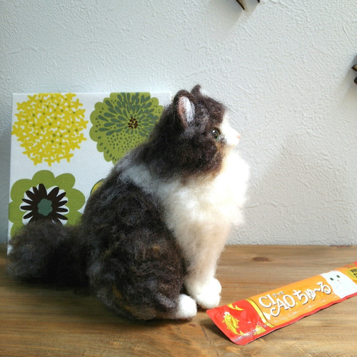 羊毛フェルト】ノルウェージャン・フォレスト・キャット お座りver