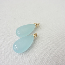 ＊Blue Jade＊ピアス＆イヤリングチャーム 2枚目の画像