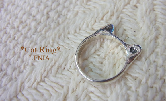 *Cat Ring*silver猫耳リング 1枚目の画像