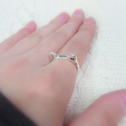 *Cat Ring*silver猫耳リング 2枚目の画像