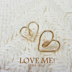 LOVE ME!14ｋｇｆピアス 1枚目の画像