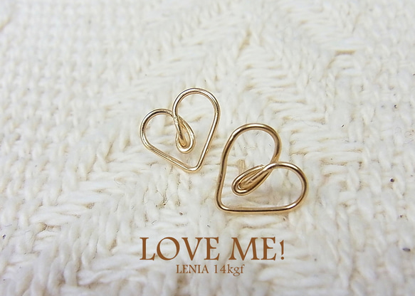 LOVE ME!14ｋｇｆピアス 1枚目の画像