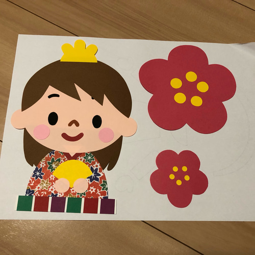 壁面飾り ひな祭り 雛人形 桃の節句 型紙 もーもー 通販