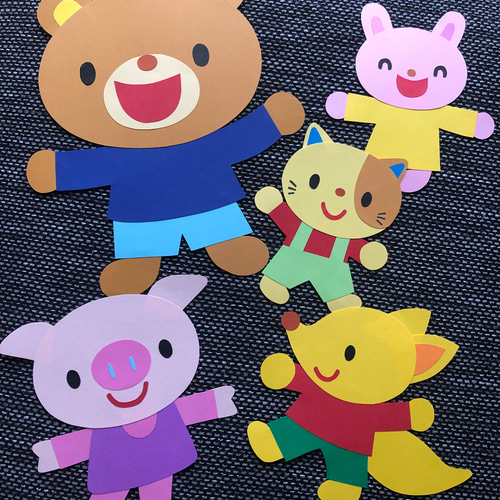 壁面飾り 動物セット 型紙 もーもー 通販 11554112｜Creema(クリーマ) 