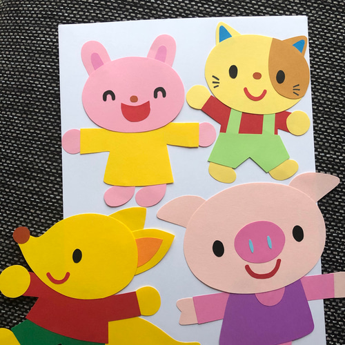 壁面飾り 動物セット 型紙 もーもー 通販 11554112｜Creema(クリーマ) 