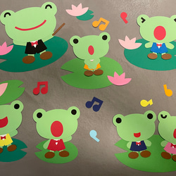 壁面飾り かえるの合唱 梅雨 型紙 もーもー 通販 11618524｜Creema