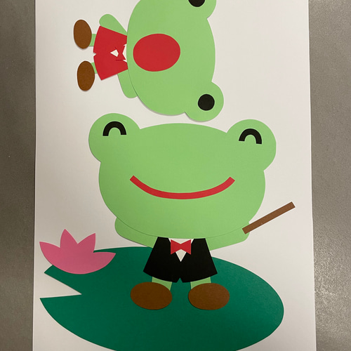 壁面飾り かえるの合唱 梅雨 型紙 もーもー 通販 11618524｜Creema