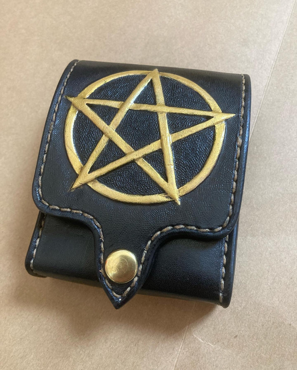 五芒星のカービング タバコケース／シガレットケース アイコスケース