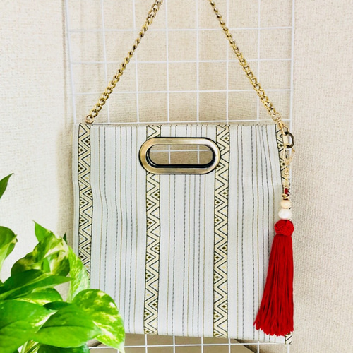 10【受注製作(限定3)】【5パターン仕様】金襴生地 幾何学・三角紋様の 