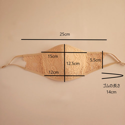 透けるサイドレース【美人マスク】立体保持／おしゃれ／上品／小顔見え／息が楽／快適／肌に優しい／くすみピンク／灰桜色／血色 2枚目の画像