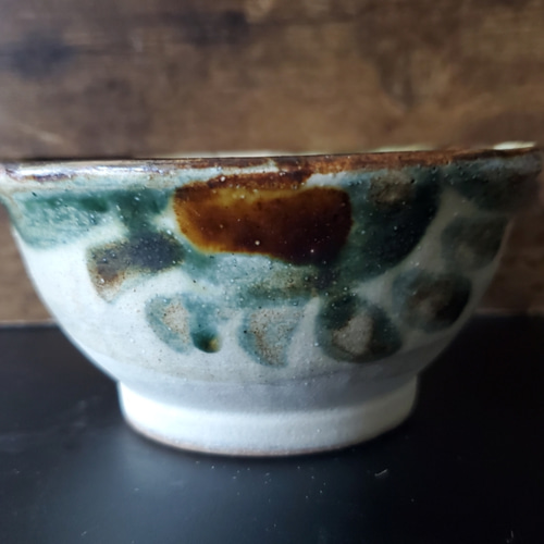 やちむん 4.5寸マカイ【緑】