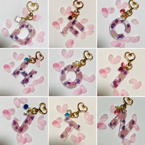 イニシャルチャームさくら【N】 キーホルダー m'sgarden 通販