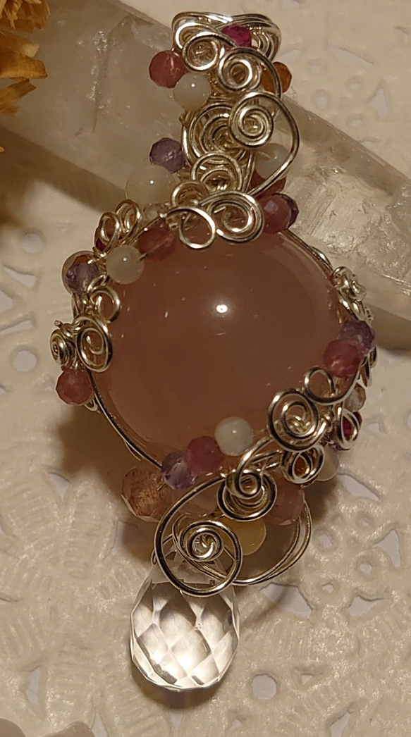 ルチルクォーツ　オレンジ　ヒカル　16mm ルチルクォーツオレンジヒカル16mm