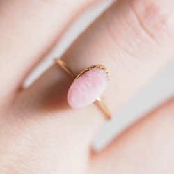 14kgf石製戒指粉紅色（中橢圓形） 第1張的照片