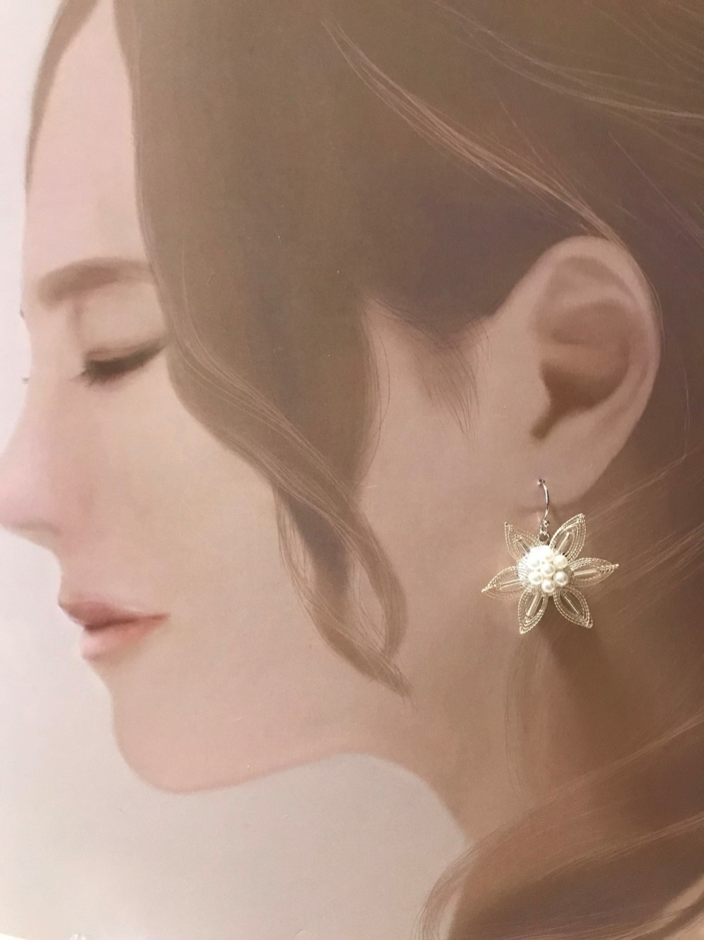 ウエディング　パールアクセサリー　ピアス　「スモールガーデン」