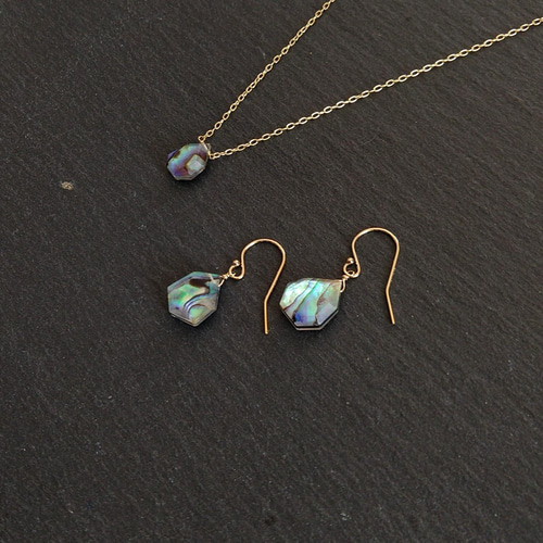 選べる☆海のアバロンシェルピアス 14kgf ピアス（フック