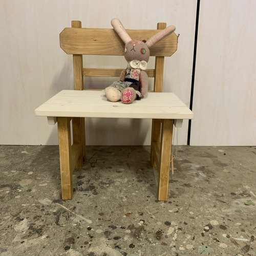 お見舞い ♡セミオーダー わんこのベンチ小(ご 木製折りたたみができる かごバッグ