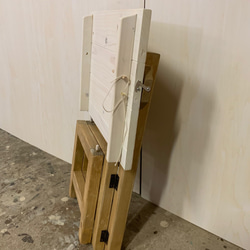 木製折りたたみができる　わんこのベンチ小  座面アルバートル 4枚目の画像
