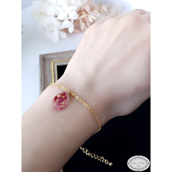 桜 Petal(花びら) × gold bracelet（※アジャスター調節付き） 2枚目の画像