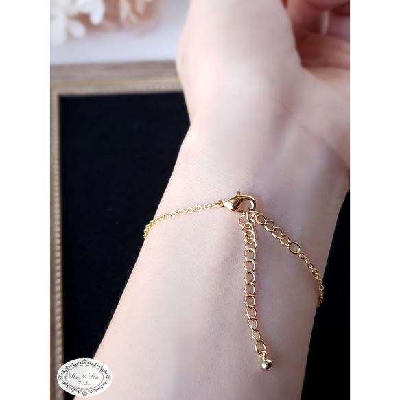桜 Petal(花びら) × gold bracelet（※アジャスター調節付き） 4枚目の画像