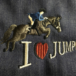 【名入れ可能】馬柄刺繍ビッグトート♡I LOVE JUMP 3枚目の画像