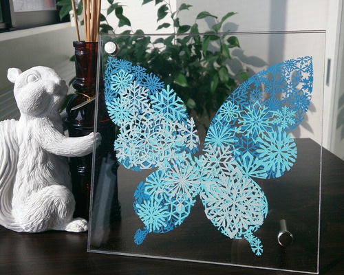 切り絵キット「冬模様の蝶」 キット 祐琴 通販 7833091｜Creema