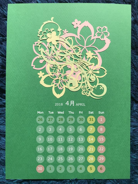 切り絵キット2018.04「小鳥と桜」 4枚目の画像