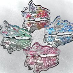 キーホルダー「金魚(桜)」 6枚目の画像