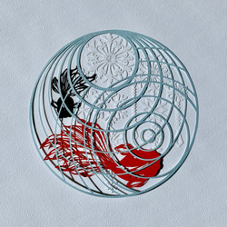 切り絵キット2020.03「金魚と波紋(改)」 7枚目の画像