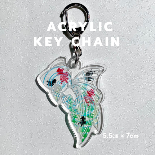 キーホルダー「金魚(涼)」 その他アクセサリー 祐琴 通販｜Creema  