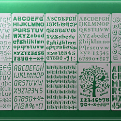 【No.19】 ステンシルシート アルファベット 数字 10枚 セット B5 1枚目の画像