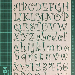 【No.19】 ステンシルシート アルファベット 数字 10枚 セット B5 4枚目の画像
