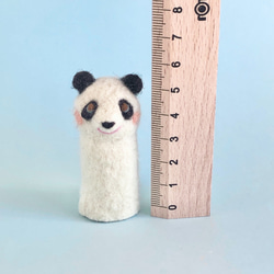 羊毛フェルトの指人形　パンダのフォンフォン 6枚目の画像