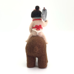 羊毛フェルトのお人形　金太郎と熊　端午の節句 3枚目の画像