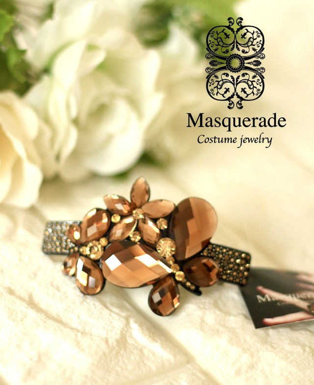 バレッタ　フラワーエッセンスアンバー（色違有） H13-1BR-RL