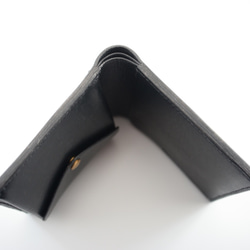 送料無料　イタリアンレザー　エルバマット　二つ折り財布　真鍮ホック 5枚目の画像